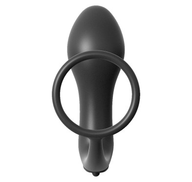 Plug-ASS GASM COCKRING PLUG BLACK